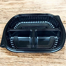 Mikrodalga Yemek Kabı 3 Bölmeli(200 Adet)