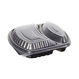 Mikrodalga Yemek Kabı 2 Bölmeli(200 Adet)